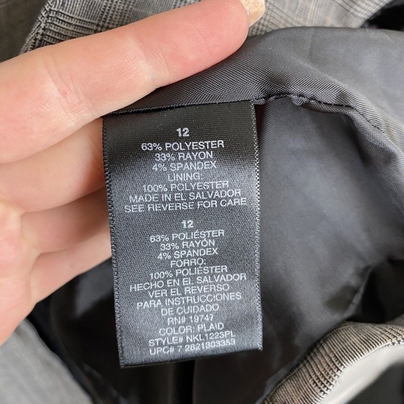 Norma Kamali Size 12 Blazer Gray Plaid Jacket Button Sports Coat Women's - Picture 6 of 7